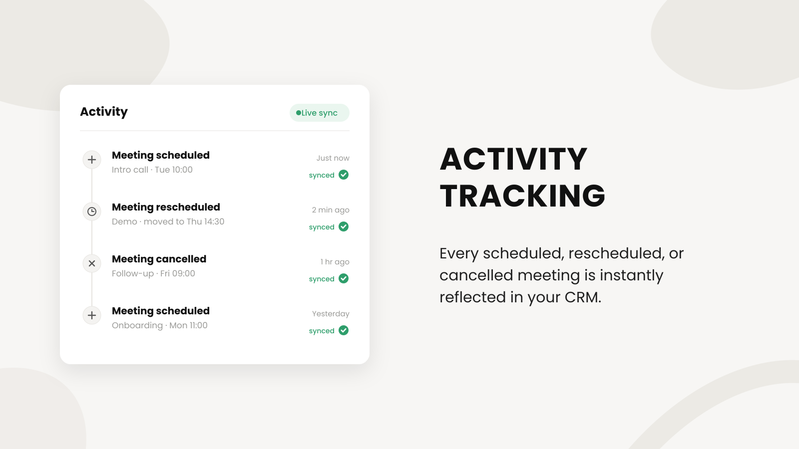 activity tracking with HubSpot and tikk