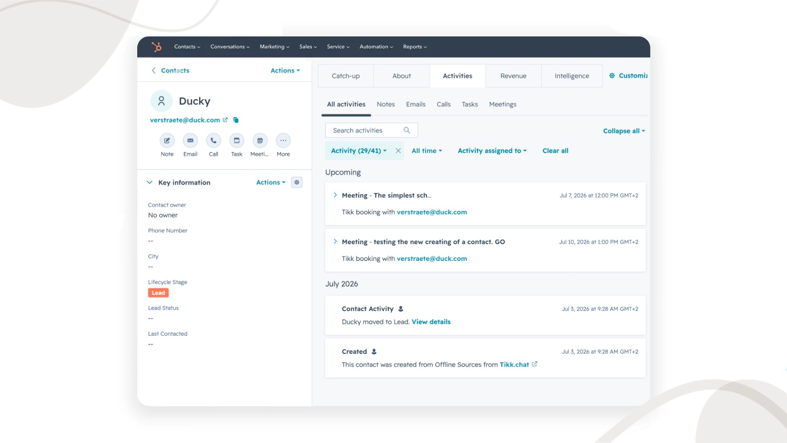 Keep your hubspot contacts in sync with tikk